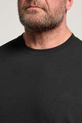 BadRhino Big & Tall Black Ottoman Ribbed T-Shirt | BadRhino 4
