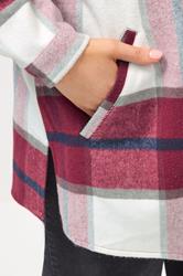 YOURS Plus Size Red & White Check Shacket | Yours Clothing 4