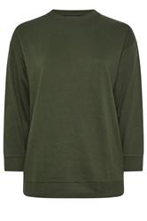 YOURS Curve Khaki Green Sweatshirt