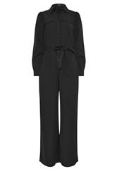LTS Tall Black Button Wide Leg Jumpsuit | Long Tall Sally 5