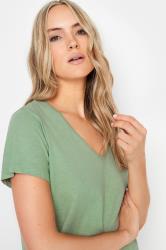 LTS Tall 2 PACK Green & Grey Stripe Cotton T-Shirt | Long Tall Sally 6