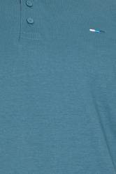 BadRhino Big & Tall Blue Contrast Tipped Detail Polo Shirt | BadRhino 5