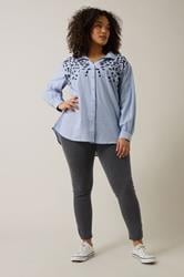 EVANS Plus Size Charcoal Grey Skinny Jeggings | Evans 3