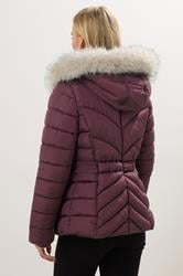M&Co Petite Berry Red Padded Puffer Jacket | M&Co 4