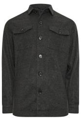 BadRhino Big & Tall Charcoal Grey Premium Button Down Shacket