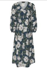 PixieGirl Petite Navy Blue Floral Midi Tea Dress