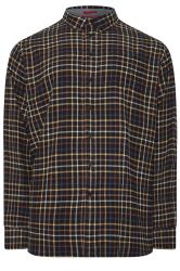 D555 Big & Tall Black Check Print Long Sleeve Shirt