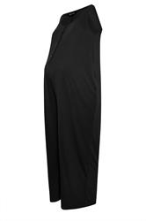 BUMP IT UP MATERNITY Curve Black Modal Nursing Jumpsuit