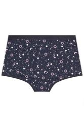 YOURSET 5 PACK Plus Size Navy Blue Celestial Print Shorts | Yours Clothing 10