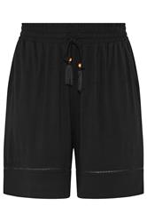 YOURS Curve Black Ladder Insert Shorts