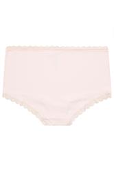 YOURS Plus Size Pink Lace Trim High Waisted Shorts | Yours Clothing 6