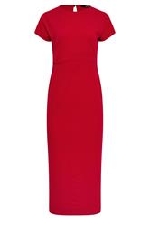 LTS Tall Red Twist Short Sleeve Midi Dress