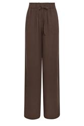 LTS Tall Women's Chocolate Brown Linen Wide Leg Trousers | Long Tall Sally 5