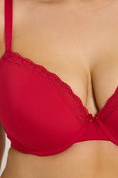 YOURSET 3 PACK Plus Size Red & Purple Lace Trim Padded Bras | Yours Clothing 8