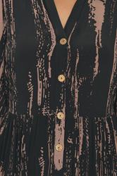 EVANS Plus Size Black Premium Smudge Print Tiered Maxi Dress | Evans 6