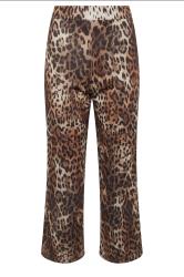 PixieGirl Petite Women's Brown Soft Touch Leopard Print Trousers | PixieGirl 6
