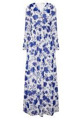 LTS Tall Women's Blue & White Floral Maxi Dress | Long Tall Sally 1