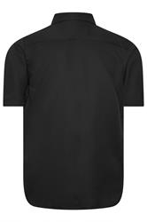 KAM Big & Tall Black Dobby Textured Shirt | BadRhino 5