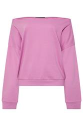 YOURS Curve Pink Off Shoulder Sweatshirt
