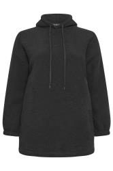YOURS Plus Size Black Teddy Fleece Hoodie | Yours Clothing 6