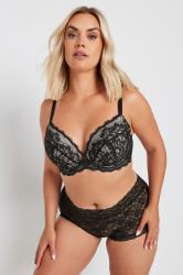 YOURS Plus Size Black Lace Padded Plunge Bra | Yours Clothing  1
