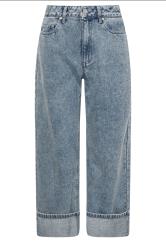 PixieGirl Petite Women's Blue Wash Denim Turn Up Jeans | PixieGirl 5