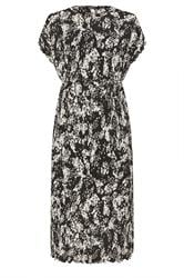 YOURS Plus Size Black Abstract Print Plisse Maxi Dress | Yours Clothing 6
