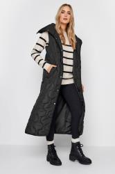 LTS Tall Black Funnel Neck Quilted Longline Gilet | Long Tall Sally 3