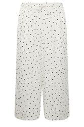YOURS Plus Size White Polka Dot Culottes | Yours Clothing 5