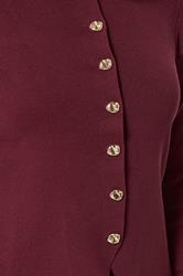 LTS Tall Women's Burgundy Red Button Cardigan | Long Tall Sally 4