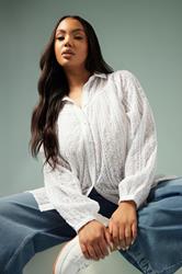YOURS Plus Size White Embroidered Shirt | Yours Clothing 6