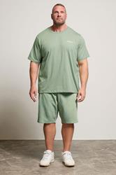 JACK & JONES Big & Tall Iceberg Green 'Beau' T-Shirt & Short Set | BadRhino 1