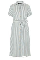 M&Co Petite Blue Stripe Shirt Dress | M&Co 5