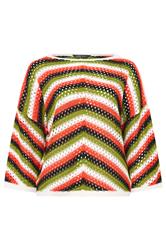 LIMITED COLLECTION Plus Size Ivory White & Green Crochet Top | Yours Clothing 5