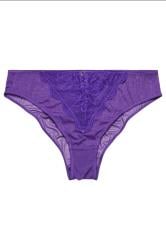 YOURS Plus Size Purple Swirl Lace High Leg Brief | Yours Clothing 4