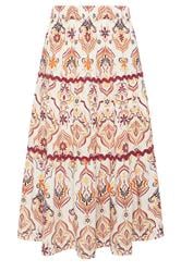 M&Co Petite Orange Abstract Print Maxi Skirt | M&Co 6