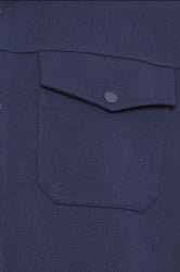 BadRhino Big & Tall Navy Blue Textured Jersey Shacket | BadRhino 6