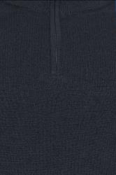 BadRhino Big & Tall Navy Blue Milano Quarter Zip Knit Jumper | BadRhino 1