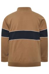 BadRhino Big & Tall Tan Brown Quarter Zip Sweatshirt | BadRhino 8