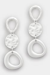 Silver Tone Triple Drop Earrings | Yours Clothing 3