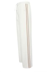LTS Tall Women's Ivory White Side Stripe Wide Leg Trousers | Long Tall Sally 7