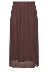 YOURS Curve Chocolate Brown Mesh Skirt
