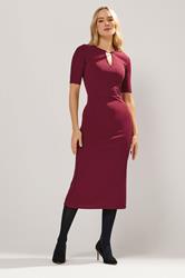 LTS Tall Red Keyhole Midi Dress | Long Tall Sally 3