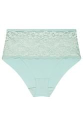 YOURS Plus Size Mint Green Lace Full Brief | Yours Clothing 6