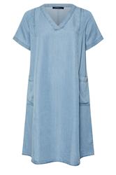 EVANS Plus Size Light Blue Lyocell Denim Pocket Dress | Evans 5