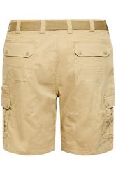 KAM Beige Brown Canvas Cargo Shorts | BadRhino 5