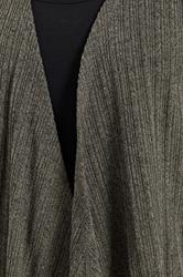 YOURS Plus Size Khaki Green Ribbed Midaxi Waterfall Cardigan | Yours Clothing 4