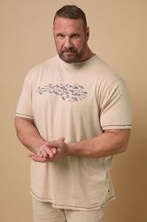 D555 Big & Tall Dusty Pink Shoal Fish T-Shirt | BadRhino 3