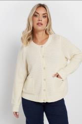 YOURS Plus Size White Button Through Pocket Cardigan | Yours Clothing 1