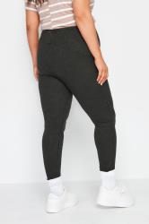BUMP IT UP MATERNITY Plus Size Black Acid Wash Ribbed Leggings | Yours Clothing 2
